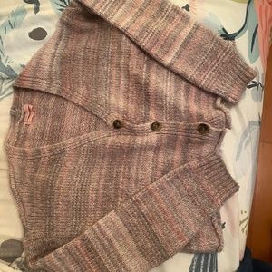 urban outfitters pink and grey cropped oversized sweater